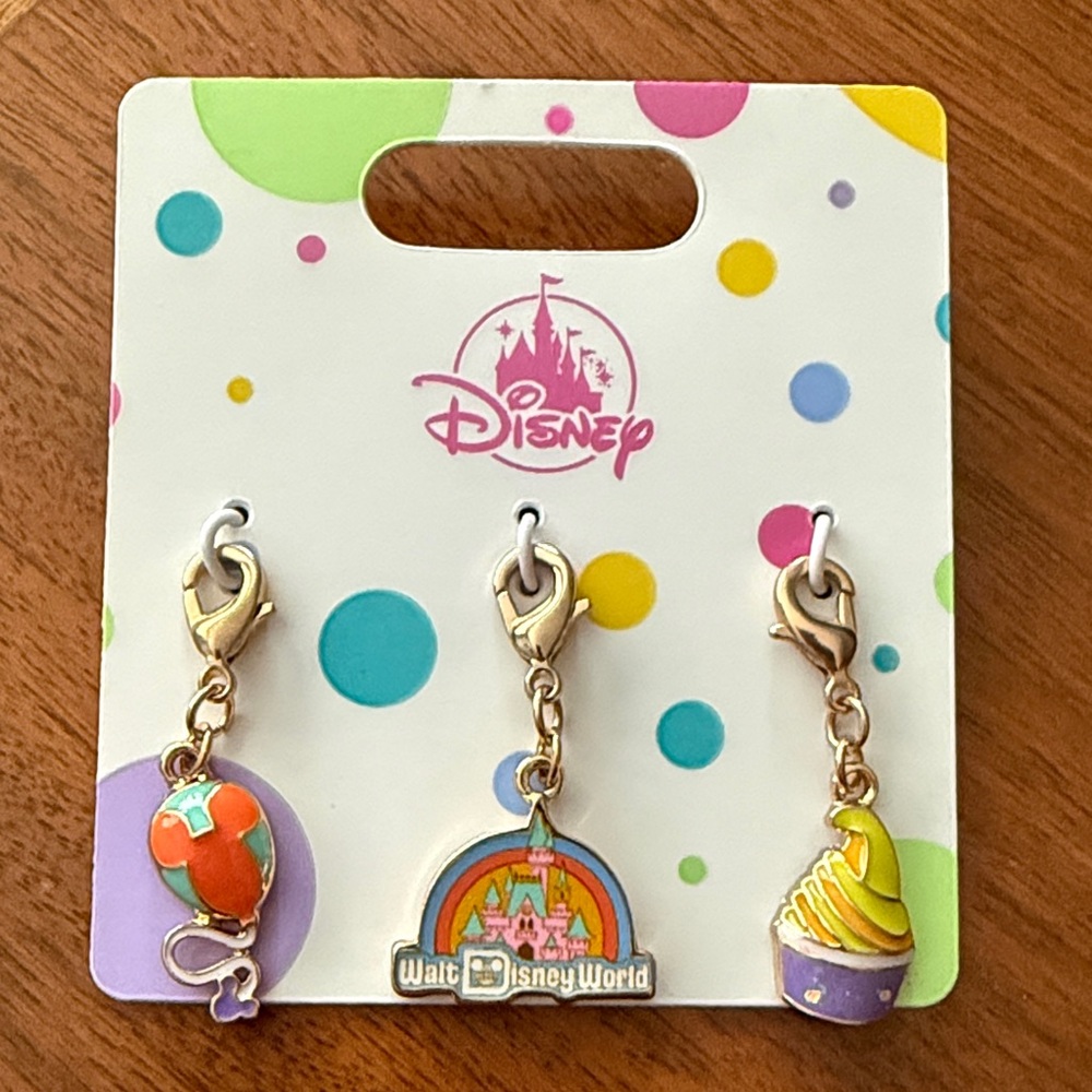 Walt Disney World Charm Set - Dole Whip, Mickey Balloon NWT